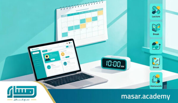 دليل تنظيم وقتك أثناء حضور الدورات عبر الإنترنت