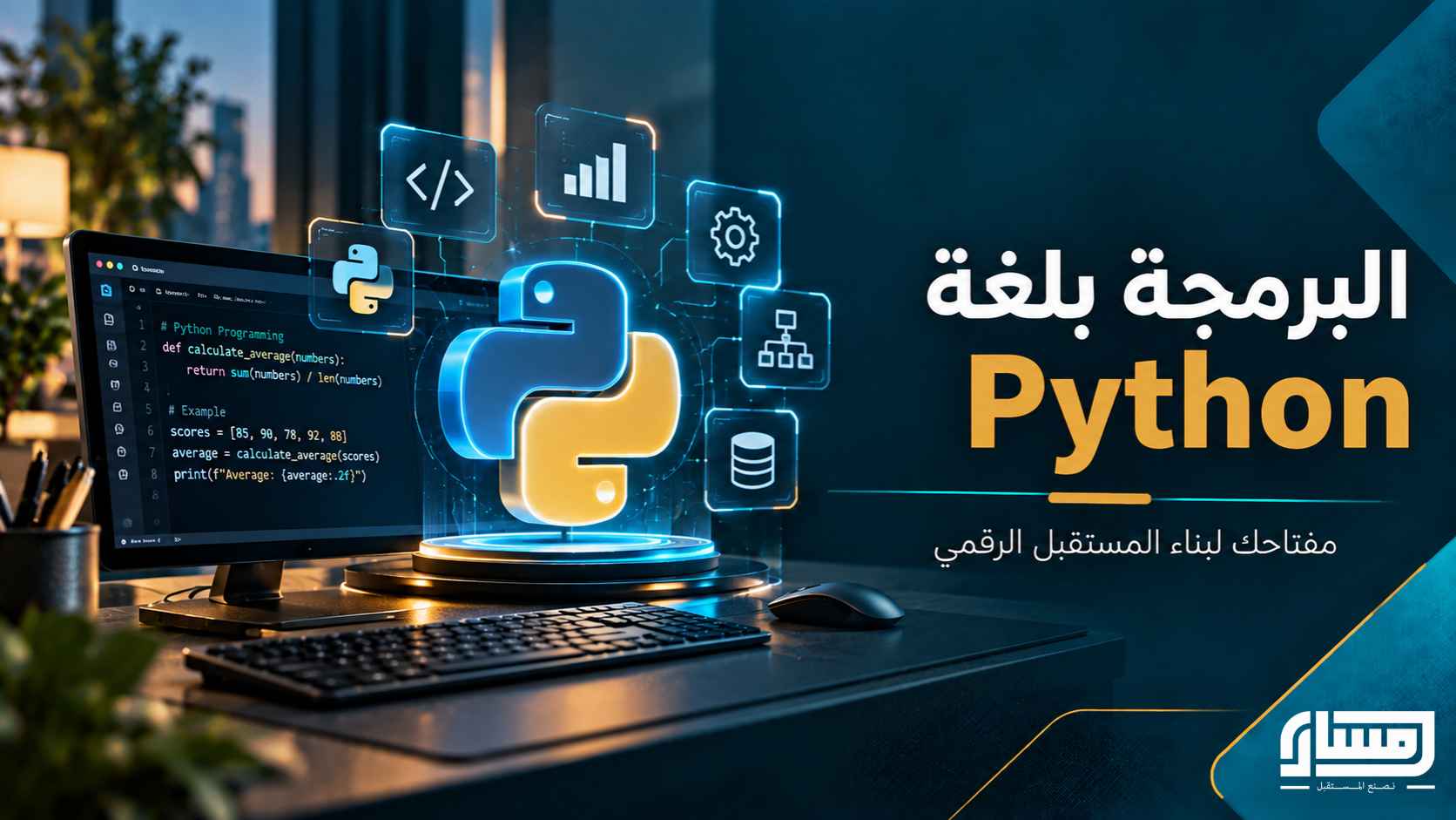أساسيات البرمجة بلغة Python: من المفاهيم الأولى إلى بناء البرامج التفاعلية
